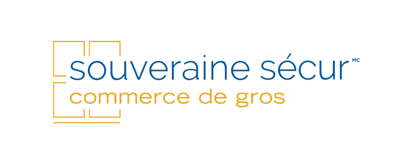 Logo Souveraine Sécur Commerce de gros avec une illustration de boîtes